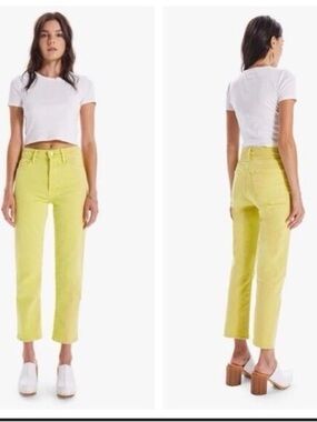 Mother Superior The Tomcat The Devil May Care Citron Jeans Size 28